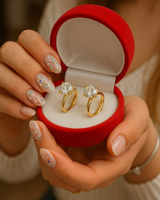 Pendientes Diamante | Baño de Oro