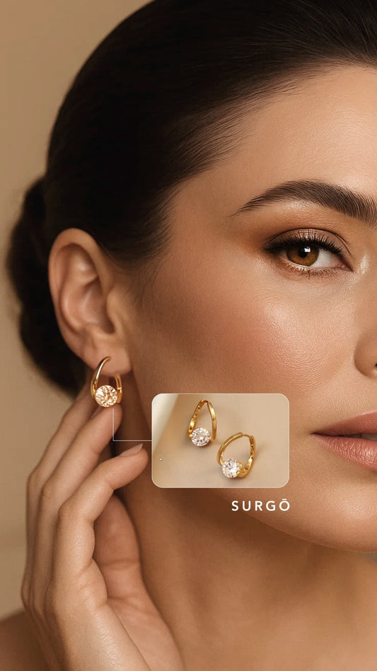 Pendientes Diamante | Baño de Oro