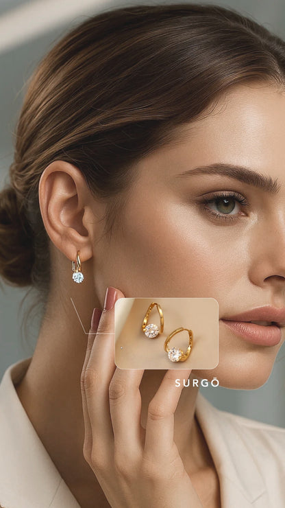 Pendientes Diamante | Baño de Oro