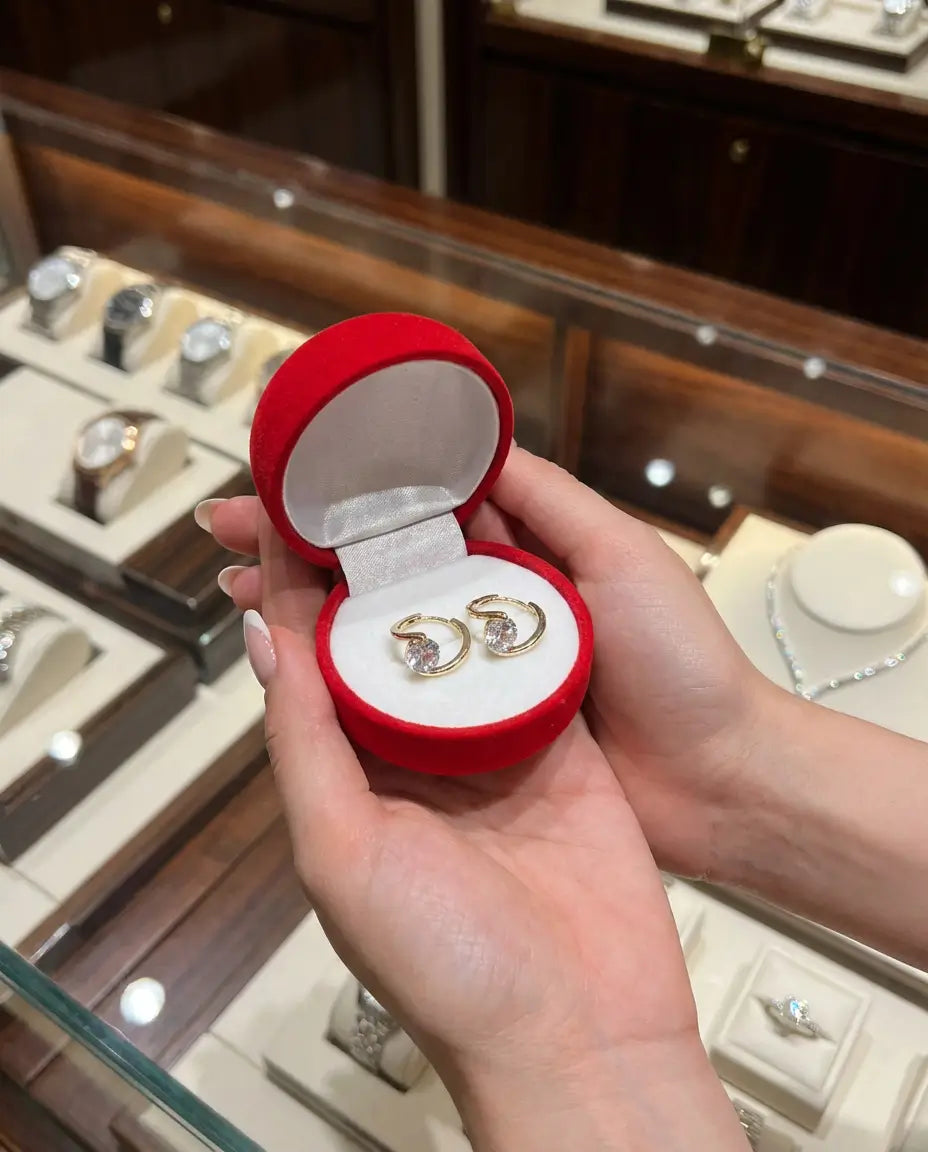 Pendientes Diamante | Baño de Oro